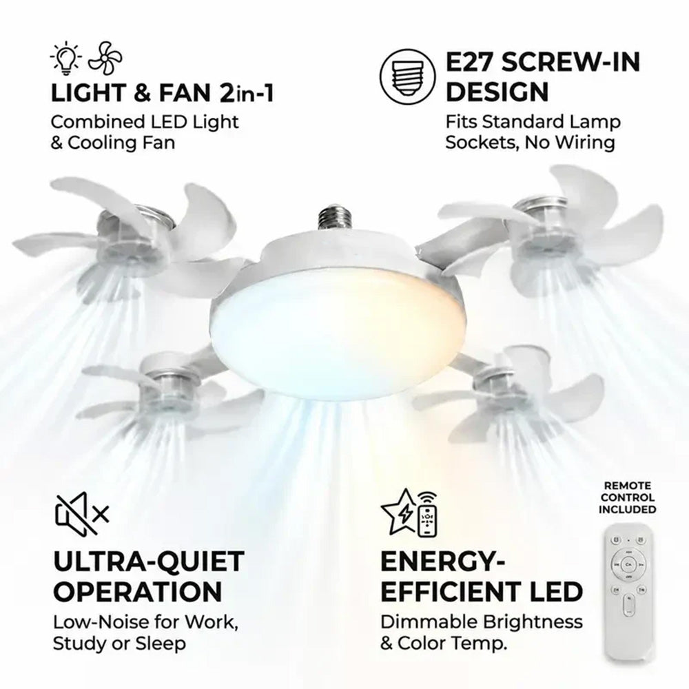 Screw-in Ceiling Light Fan